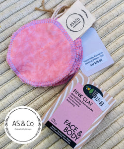 Handmade 4 Pack Reusable Round Makeup Remover Pads - Made From Recycled Materials