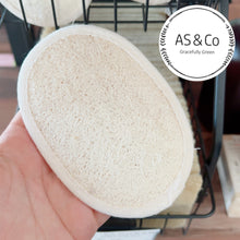 Load image into Gallery viewer, Natural Loofah Oval 12cm Face Body Bath Sponge Pad with Elastic Band
