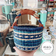 Load image into Gallery viewer, Seagrass Natural Kids Market &amp; Easter Basket with Leather Handles - Winter