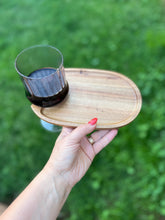 Load image into Gallery viewer, Acacia Appetiser Plate &amp; Cheese Board with Wine Glass Holder