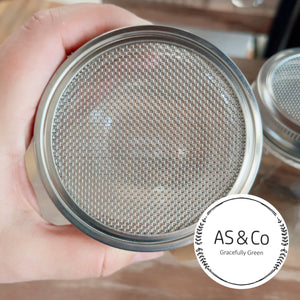 Mesh Sprouting Jar Lid - Wide-Mouth 86mm Food Grade 304 Stainless Steel