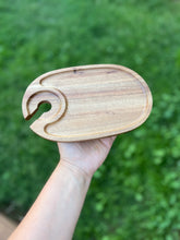 Load image into Gallery viewer, Acacia Appetiser Plate &amp; Cheese Board with Wine Glass Holder