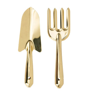 Garden Tools Stainless Steel 2pce Set - Gold