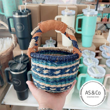 Load image into Gallery viewer, Seagrass Natural Kids Market &amp; Easter Basket with Leather Handles - Winter