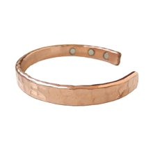 Load image into Gallery viewer, Hammered Copper Magnetic  Bracelet
