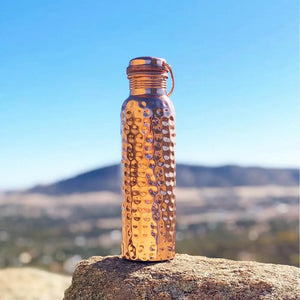 Hammered Copper Reusable Drink Bottle 950ml