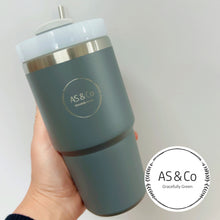 Load image into Gallery viewer, Stainless Steel Insulated 590ml 20OZ Travel Cup with 3-Way Lid &amp; Straw - Powder Coated