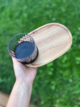 Load image into Gallery viewer, Acacia Appetiser Plate &amp; Cheese Board with Wine Glass Holder