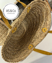 Load image into Gallery viewer, Extra Large Seagrass Carry-All Basket with Short Leather Handles