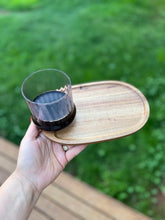 Load image into Gallery viewer, Acacia Appetiser Plate &amp; Cheese Board with Wine Glass Holder