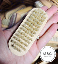 Load image into Gallery viewer, Wooden 2-Sided Nail Brush Natural