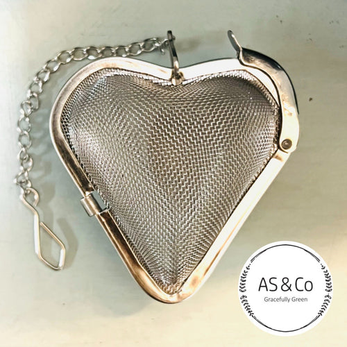 Stainless Steel Mesh Heart Tea Infuser 5cm - Silver