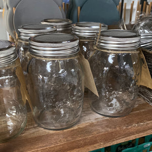 Reclaimed Small Sprouting Jars With 304 SS Sprouting Mesh Lid