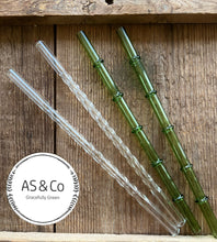 Load image into Gallery viewer, Borosilicate Glass 8mm Reusable Straws - 20cm Straight