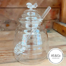 Load image into Gallery viewer, Borosilicate Glass 450ml Honey Jar &amp; Dipper