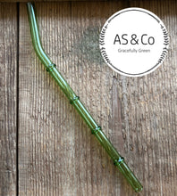 Load image into Gallery viewer, Borosilicate Glass 8mm Reusable Straws - 20cm Bent