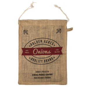 Country Kitchen Produce Onion Hessian Sack - Pantry Storage Bag
