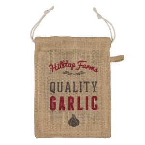 Country Kitchen Produce Garlic Hessian Sack - Pantry Storage Bag
