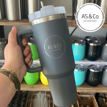 Load image into Gallery viewer, Stainless Steel Insulated 1.18L 40OZ Quencher Large Travel Cup with Handle &amp; Straw - Powder Coated