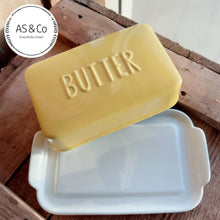 Load image into Gallery viewer, Ceramic Yellow Block of Butter Dish With Lid