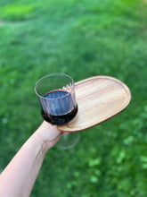 Load image into Gallery viewer, Acacia Appetiser Plate &amp; Cheese Board with Wine Glass Holder