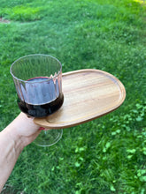 Load image into Gallery viewer, Acacia Appetiser Plate &amp; Cheese Board with Wine Glass Holder