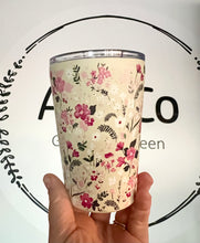 Load image into Gallery viewer, Stainless Steel Insulated 350ml Reusable Cup - Pink Floral Print
