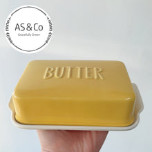 Load image into Gallery viewer, Ceramic Yellow Block of Butter Dish With Lid