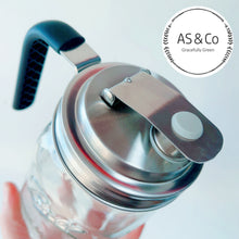Load image into Gallery viewer, Spill-Proof Flip Top Spout Jar Lid With Handle – Food Grade 304 Stainless Steel - 86mm
