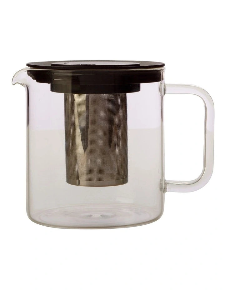 Borosilicate Glass Clear Teapot with Stainless Steel Infuser 1L - Gift Boxed