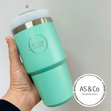 Load image into Gallery viewer, Stainless Steel Insulated 590ml 20OZ Travel Cup with 3-Way Lid &amp; Straw - Powder Coated