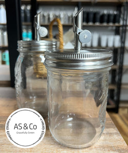 Auto-Open Pour Spout Jar Lid - Food Grade 304 Stainless Steel - 70mm and 86mm