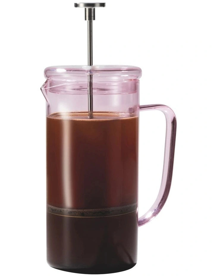 Borosilicate Glass Tea Coffee Press in Pink - 750ml & 1000ml 1L