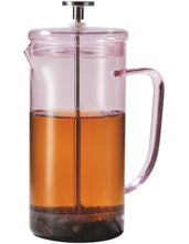Load image into Gallery viewer, Borosilicate Glass Tea Coffee Press in Pink - 750ml &amp; 1000ml 1L