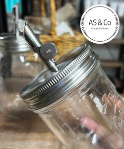 Auto-Open Pour Spout Jar Lid - Food Grade 304 Stainless Steel - 70mm and 86mm