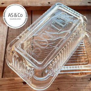 Classic Glass Butter Dish With Lid - Clear