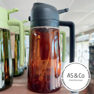 Glass 2-in-1 Oil Spray & Pour Bottle 470ml - Amber Glass
