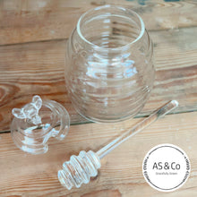 Load image into Gallery viewer, Borosilicate Glass 450ml Honey Jar &amp; Dipper