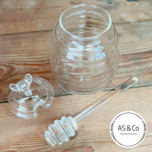 Borosilicate Glass 450ml Honey Jar & Dipper