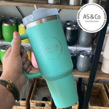Load image into Gallery viewer, Stainless Steel Insulated 1.18L 40OZ Quencher Large Travel Cup with Handle &amp; Straw - Powder Coated