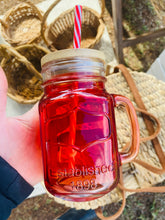 Load image into Gallery viewer, Reclaimed Glass Reusable Drinking Cup with Bamboo Lid