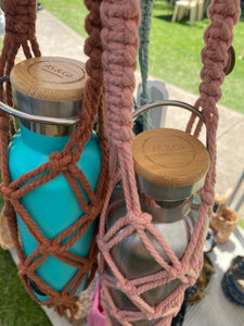 Macrame Drink Bottle Cup Holder Carrier - Handmade in Mildura