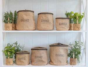 Jute Potato Sack Pantry Storage- Homestead Charm