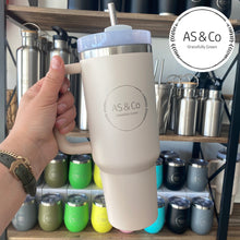 Load image into Gallery viewer, Stainless Steel Insulated 1.18L 40OZ Quencher Large Travel Cup with Handle &amp; Straw - Powder Coated