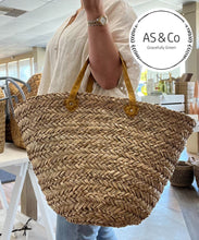 Load image into Gallery viewer, Extra Large Seagrass Carry-All Basket with Short Leather Handles