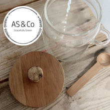 Load image into Gallery viewer, Acacia Wood &amp; Borosilicate Glass 500ml Jar &amp; Spoon