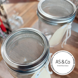 Mesh Sprouting Jar Lid - Food Grade 304 Stainless Steel - 70mm and 86mm