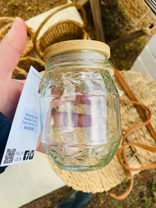 Reclaimed Glass Reusable Drinking Cup with Bamboo Lid