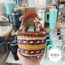 Load image into Gallery viewer, Seagrass Natural Kids Market &amp; Easter Basket with Leather Handles - Autumn