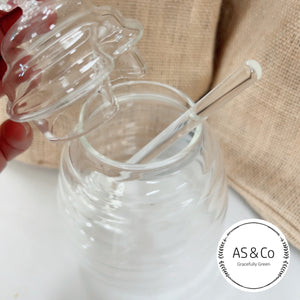 Borosilicate Glass 450ml Honey Jar & Dipper